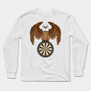 Eagle at Darts with Dartboard Long Sleeve T-Shirt